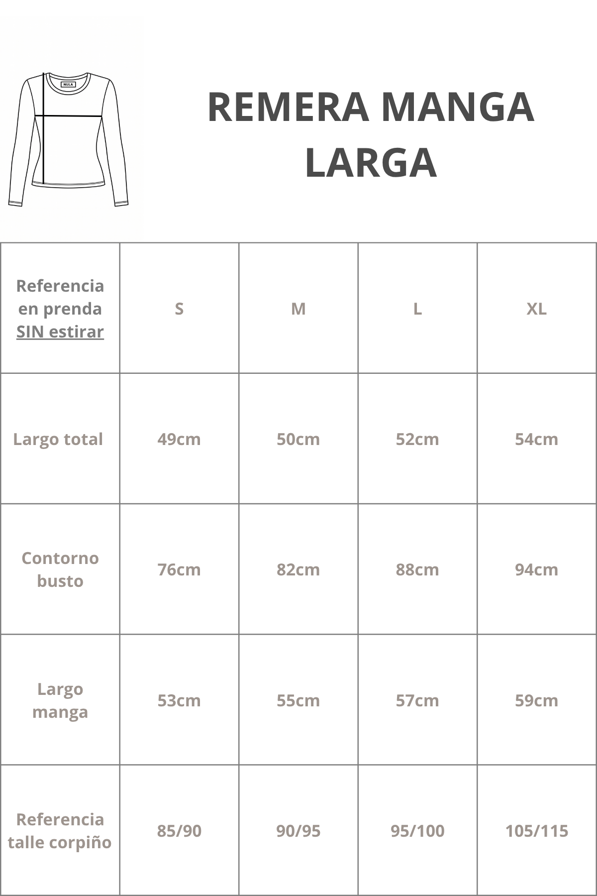 REMERA MANGA LARGA CUELLO REDONDO | DOBLE TELA DELANTERA