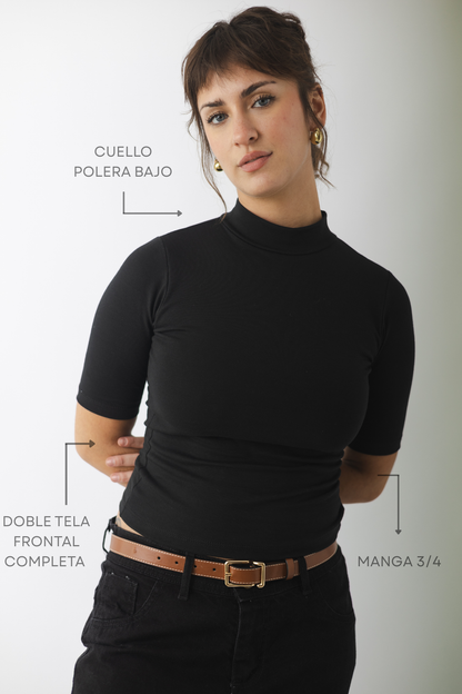 POLERA MANGA 3/4 | DOBLE TELA DELANTERA