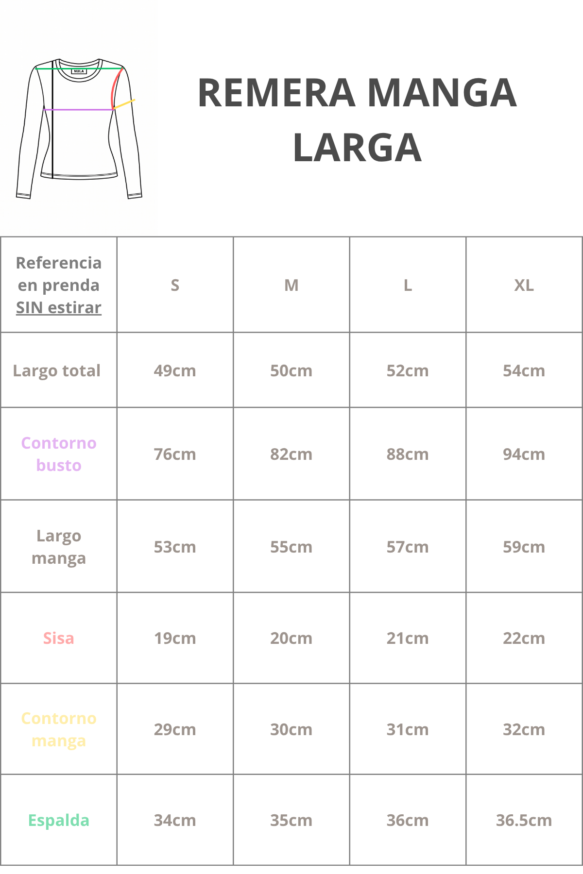 REMERA MANGA LARGA CUELLO REDONDO | DOBLE TELA DELANTERA